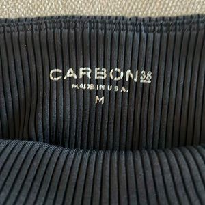Black Carbon 38, Ribbed Black leggings